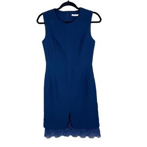 Pinkyotto Navy Lace Hem Midi Dress